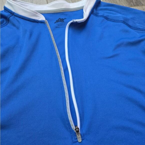 EMS Cycling bike Jersey Back Pockets Chest Zipper Reflective Accent Mens Med - Picture 4 of 10